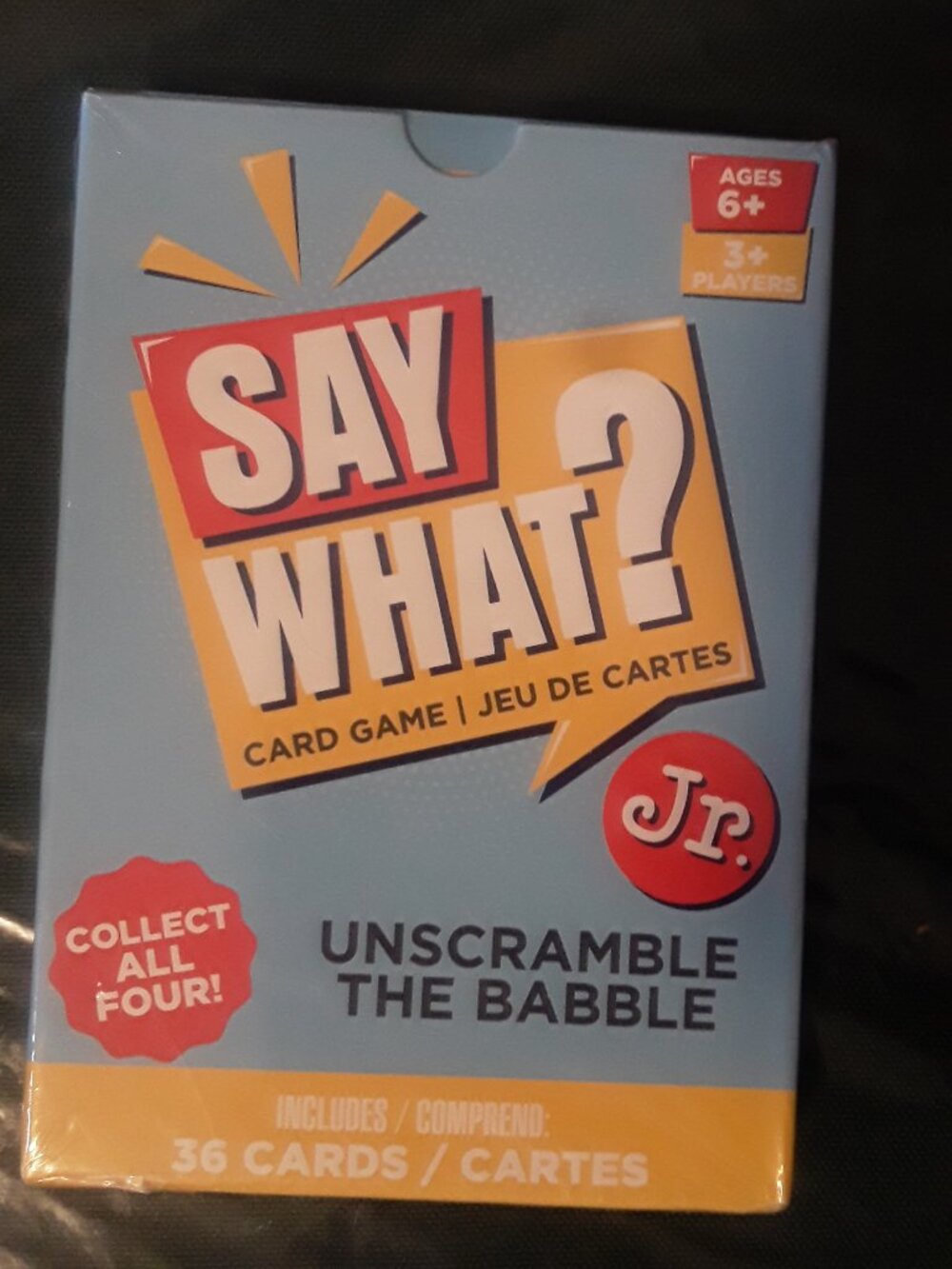 x2 Say What? Jr. "Unscramble the Babble" Card Game Family Night Sleepovers